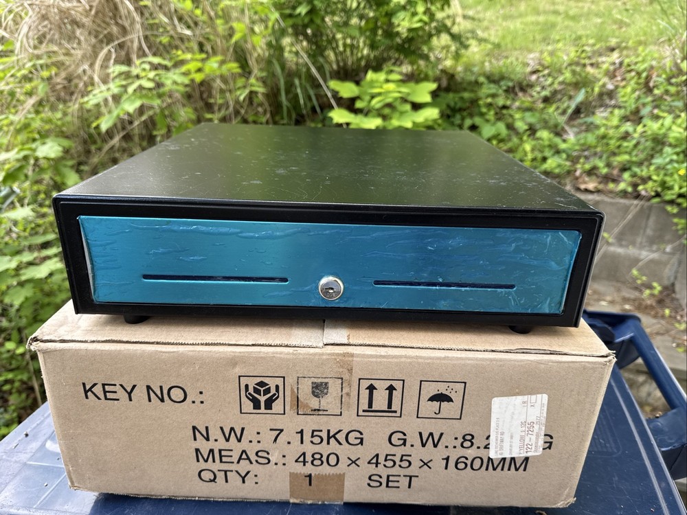CS-05 Auto Open Cash Drawer and Till for POS Point of Sale (Key Not Included)
