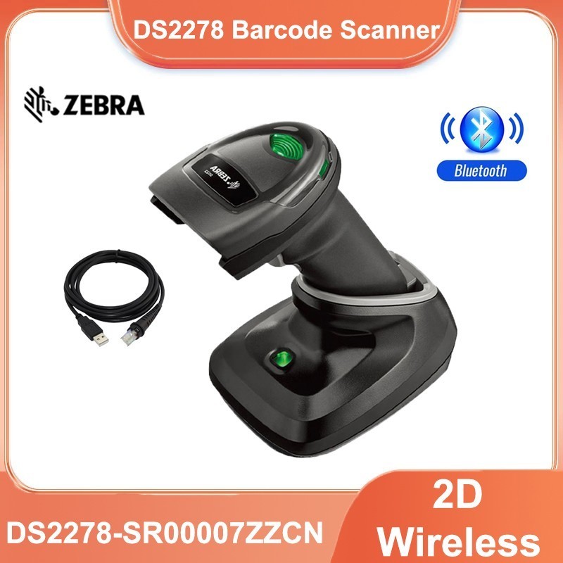 Zebra DS2278-SR00007ZZCN 2D Wireless Bluetooth USB Barcode Scanner with Cradle