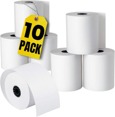 Cash Register and Point of Service Printer Paper 3 Inch X 128 Foot, 10 Rolls
