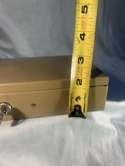 Vintage Metal Cash Box With Key Lock Box Safety Secure Business Garage Sales