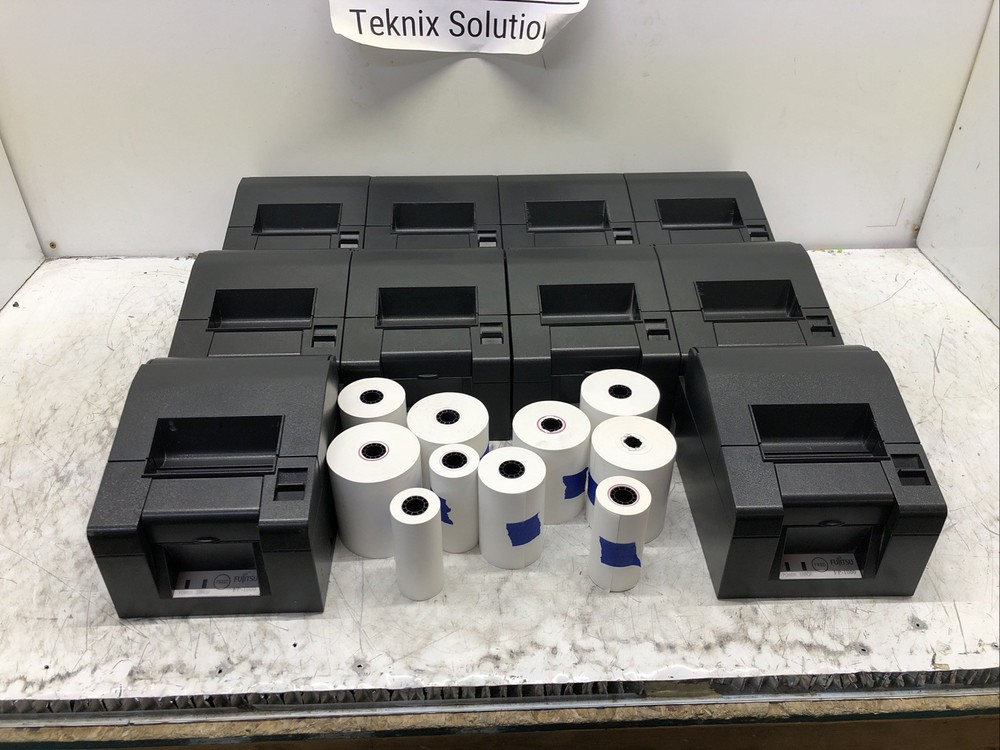 LOT OF 10 – Fujitsu FP-1000 Thermal Printer (KA02066-D107) – TESTED WORKING