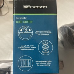 Emerson Automatic Coin Sorter 4 Barrel USA Currency Organizer FBA_1633724 TESTED