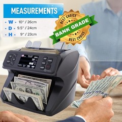 DETECK DT600 Bank Grade Money Counter Machine Mixed Denomination Value Counting