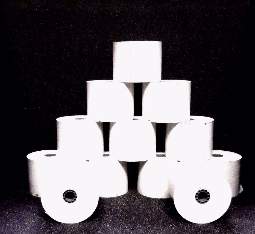 Lot 12 Rolls 2-1/4 x 230′ 1-Ply Thermal Paper POS Cash Register Tape paper