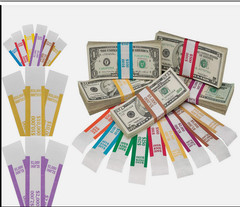 Assorted Money Bands – Self-Sealing Bill Straps, Color-Coded Denominations