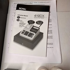 Royal Cash Register 410DX Cash Management System 89214G Keys Manual Tested Works