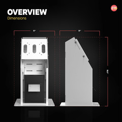 Self Service Kiosk POS Stand – CTA POS Kiosk with CPU & Printer Compartments for