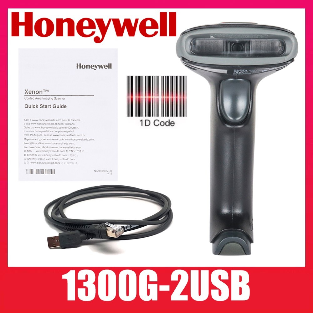 Honeywell 1300G-2USB 1D Corded Handheld Barcode Scanner with USB Cable USA Stock