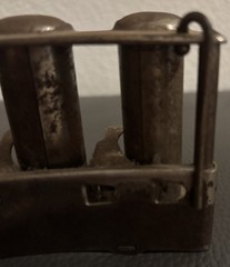 Metal Coin Sorter Holder Rack with 3 Coin Tubes Vintage Change Organizer