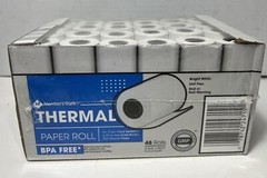 Pack Of 48 Thermal Receipt Paper Rolls, 2 1/4″ X 50′, 2.25”x 60” Member’s Mark