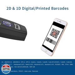 Mini 2D Portable Handheld Bluetooth Barcode Scanner Wireless 2.4G and USB Wir