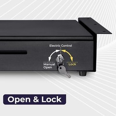 Volcora Cash Register Drawer with Under Counter Mounting Metal Bracket – 16″