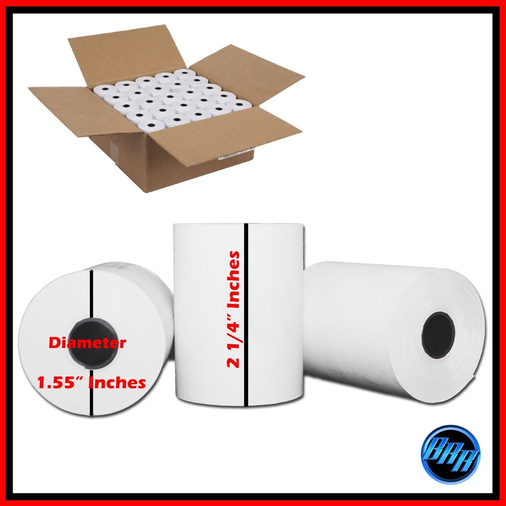 (100 ROLLS) 2 1/4 X 85′ THERMAL PAPER CREDIT CARD & CASH REGISTER TAPE