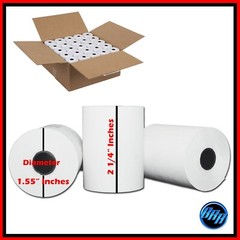 (100 ROLLS) 2 1/4 X 85′ THERMAL PAPER CREDIT CARD & CASH REGISTER TAPE
