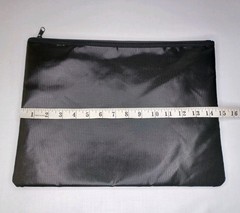 Cash Money Currency Storage Bag Set Of 3 Bags Black & Green Faux Leather New