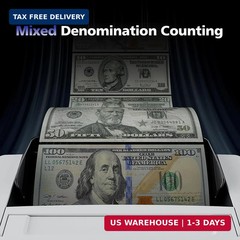 LOLARAN N71 Money Counter Machine Mixed Denomination, Dual-Display Mixed Denomin