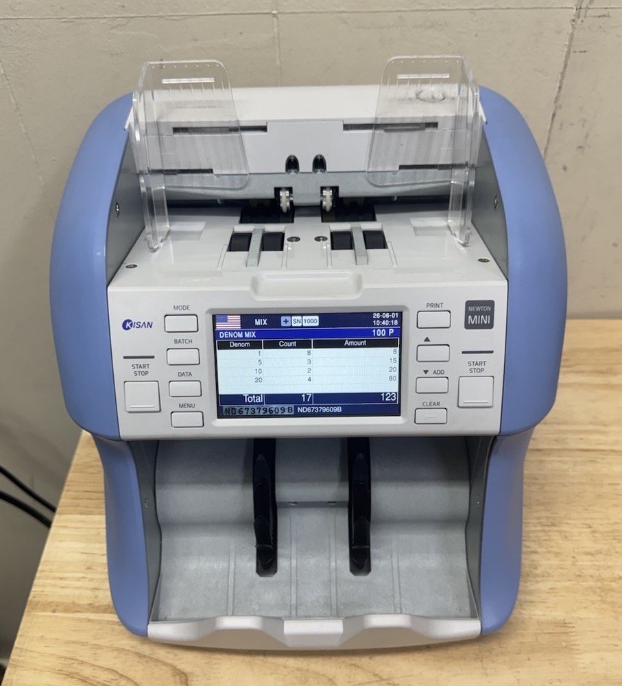 Kisan Newton Mini Money Counter Dual CIS Mixed Denomination Bill Value Sorter