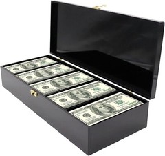 Black Acrylic Lockable Currency Tray, 5 Compartment Money Organizer for Cash,…