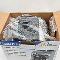 Royal Sovereign FS-2D Digital Coin Counter 2 Row Sorter with Value Counting