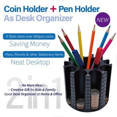 Coin Counter Change Sorter & Desk Organizer | Piggy Bank for Adults & Kids | Hol