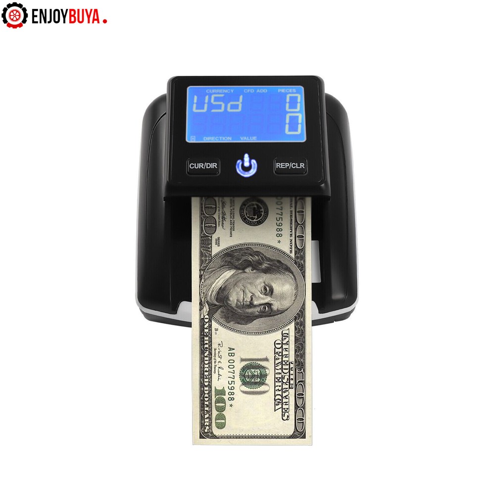 Automatic Cash Currency Money Counter Machine Counterfeit Bill Detector UV MG IR