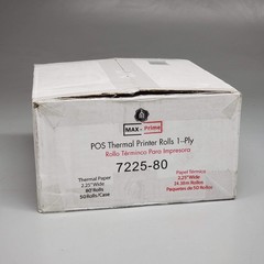 MAX-PRIME (50 Rolls) POS Thermal Printer Rolls 1-Ply 2.25″x80′ 7225-80