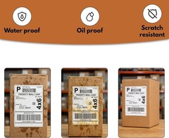 5000 Labels 4 x 6 Direct Thermal 500 per Roll 10 Rolls Shipping Labels No Dymo