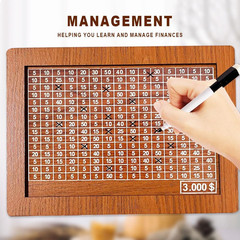 Wooden Cash Vault Savings Box Money Saving Challenge Coin Counter Piggy Bank for