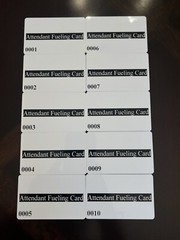 Attendant Card, Fueling Cards, Verifone – Pack of 10 Cards