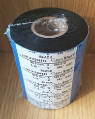 THERMAL TRANSFER RIBBON W/CLEAN START PRINTHEAD CLEANER 3.15″ WIDE X 984′ LONG