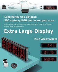 Wireless Calling System 1600+ Feet Restaurant Pager System with 1 Call Number…