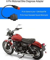 Motorcycle 6 Pin Euro5 OBD Adapter KTM Piaggio Vespa ECU Diagnostic Plug Cable