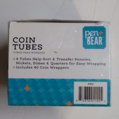 Pen + Gear, Coin Tubes – Sorting Coins -4 Tubes * Wrappers Not Included.