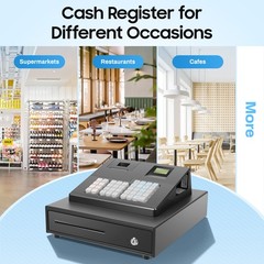 Electronic Cash Register, 39 Keys Raised Keyboard thermal cash register US STOCK