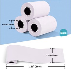 MFLABEL 50 Rolls 2 1/4″ x 165′ Thermal Paper Cash Register POS Receipt Paper
