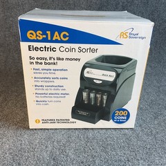 Royal Sovereign QS-1AC Electric Coin Sorter 200 Coin Capacity Anti-Jam Tech