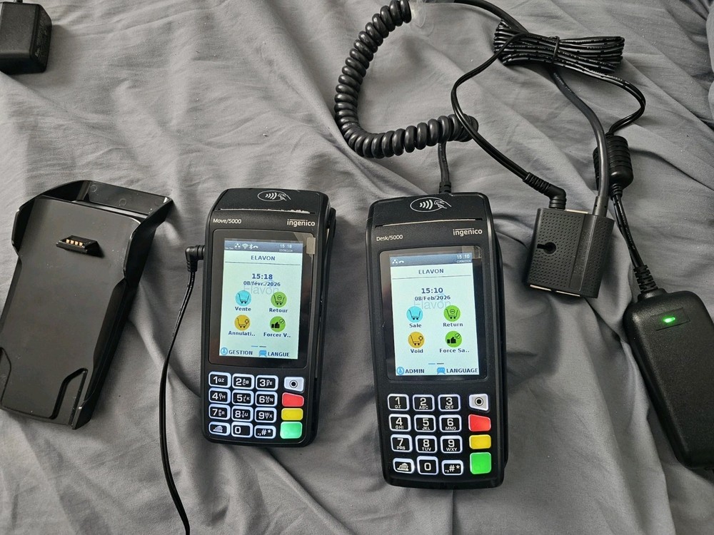 Ingenico Move 5000 + Desk 5000 Payment Terminal Lot – Mobile & Countertop