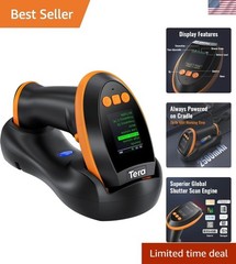 Barcode Scanner Wireless with Screen: Pro Version 1D 2D QR with Setting Keypa…