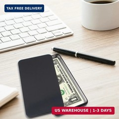 2 PCS Black Metal Cash Box – Single Row Currency Tray Money Holder with Lid – Mo