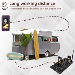 T111 Restaurant Pager System, Buzzers for Restaurant, 500M Long Range, Replaceab