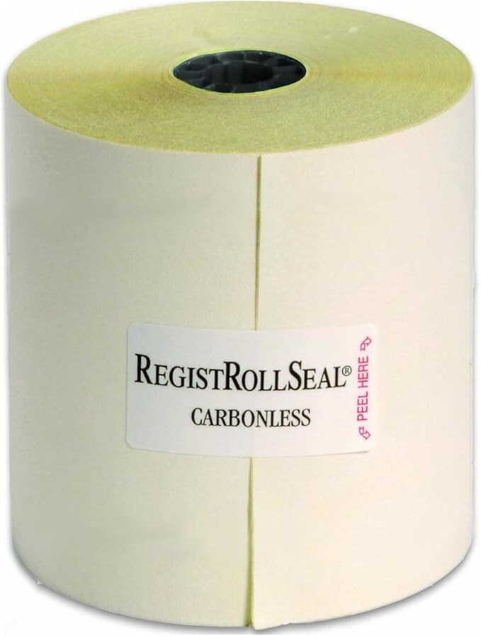 2 Ply Carbonless Receipt Rolls 3″ x 100′ 2-Ply White/Canary – 30 Rolls