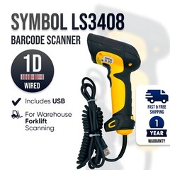 Motorola Symbol LS3408 Handheld Barcode Scanner w/USB Cord – 1 YEAR WARRANTY!⚡️