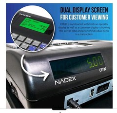 Nadex CR180 Electronic Cash Register, Steel Cash Drawer Compact Design FREE SHIP
