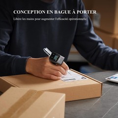 Eyoyo EY-038L 1D fingertip barcode scanner NEW / OPEN BOX
