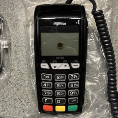 New Complete Set Ingenico ICT 220 Payment Terminal w/ Power Adapter & All Cables