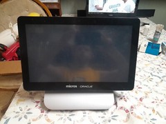 Micros Oracle Workstation 6 POS Terminal with Stand For Parts Or Repair