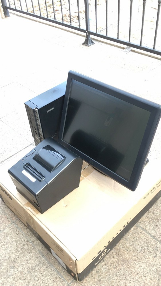 15″ Touchscreen All In One POS System Restaurant Point Of Sale 1 Printers