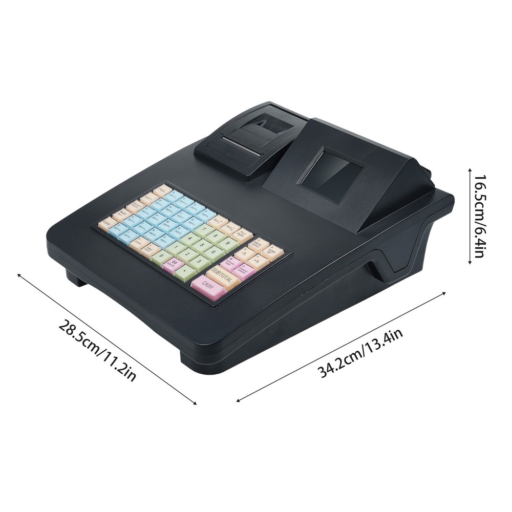 Electronic Cash Register 48-Key Dual Screen 58mm Thermal Printer USB RS232 V3