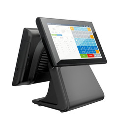 15.6″ Dual Screen POS System, Cash Register Machine with Touch Screen & Win10pro