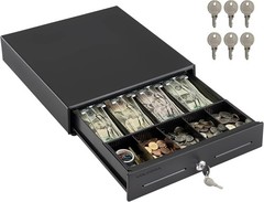 13″ Electronic Cash Register Drawer for Point of Sale POS System with 4 Bill …